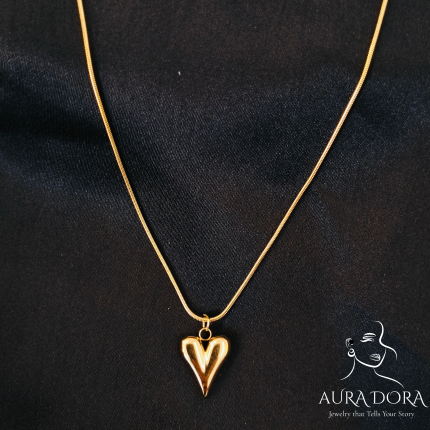 Stainless Steel Heart Pendant Necklace for Women