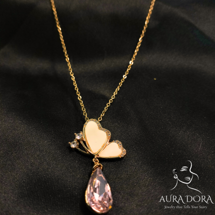 Fashion Zircon Shell Butterfly Necklaces