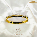 Daisini Crystals from Swarovski Cuff Bangles for Women Trendy Quality Brass with 18K Gold Plated Bracelet Female