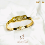 18K Gold Plated Women's Designer Bangle - Trendy Stainless Steel