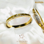 Fashion Women's Diamond-encrusted Hollow-out Great Wall Pattern Stainless Steel Bracelet - Image 2