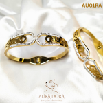 Vintage Classy Stone Bangle Bracelet - Image 2