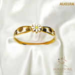 Stainless Steel Sunflower bangle bracelets