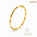 Stainless Steel Gold bamboo bangle bracelets