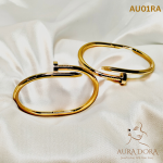 18K Gold Nail Bangle | Anti-Tarnish Stainless Steel Bracelet - Image 2