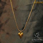 Heart Pendant Necklace Stainless Steel Gold Plated Necklace Jewelry for Women - Image 3