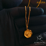 18K Gold Plated Stainless Steel Romantic Sweet Casting Sakura Necklace Cherry Blossoms Flower Coin Necklaces For Woman - Image 2