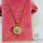 Double-layer Rotatable Sunflower Necklaces For Women Girl Chain Choker Stainless Steel Jewelry - Image 2