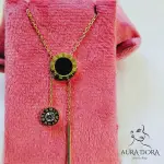 Trendy Roman Letters Round Stainless Steel Pendant Necklaces For Women