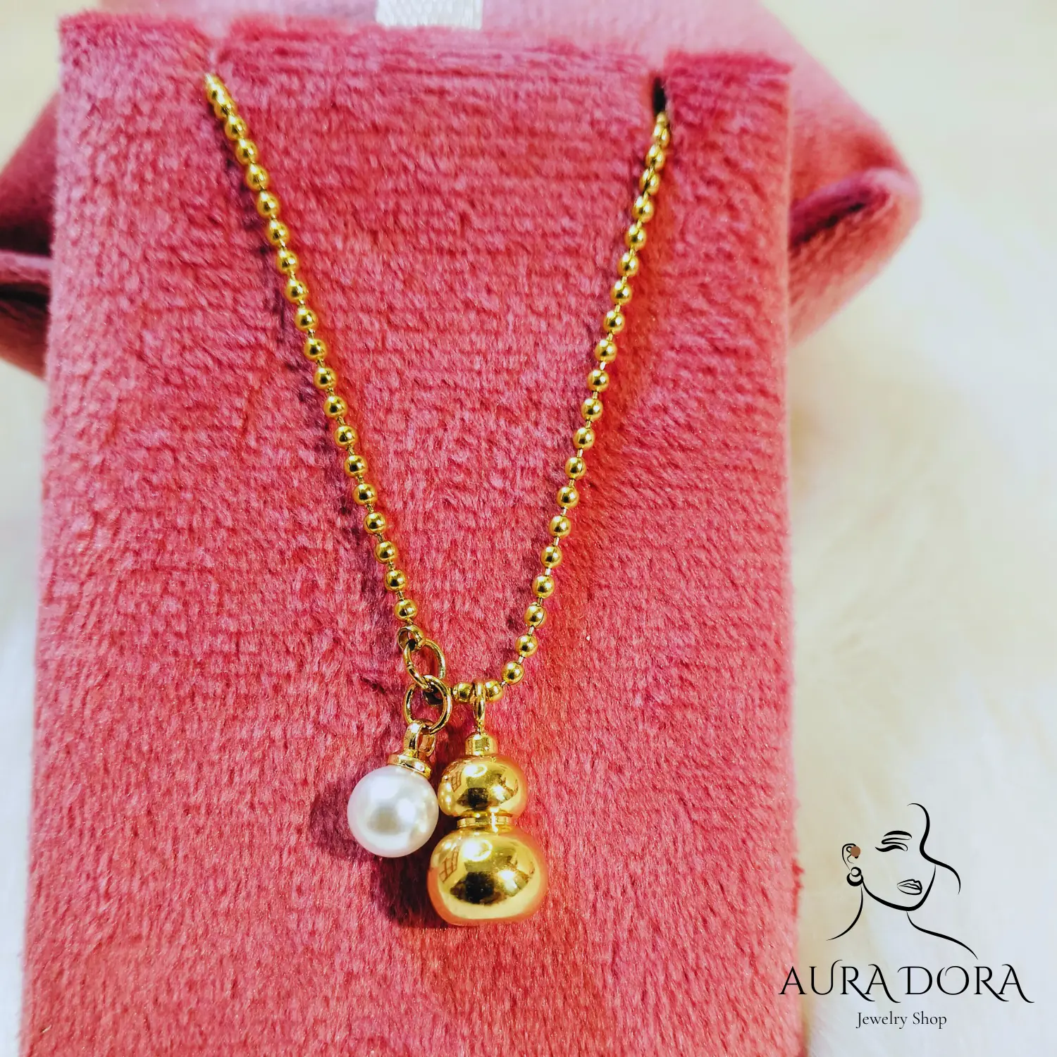 30 Stainless Steel Ball Chain Pendant Necklaces Plated with 18K Gold Waterproof Necklaces for Women - Image 1