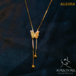 18K Gold Plated butterfly Necklace for Women Fashion Pendant Jewelry Stylish Stainless Steel Necklace - Image 3