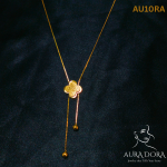 18K Gold Plated Four-leaf Clover Necklace for Women Fashion Pendant Jewelry Stylish Stainless Steel Necklace - Image 2