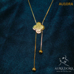 18K Gold Plated Four-leaf Clover Necklace for Women Fashion Pendant Jewelry Stylish Stainless Steel Necklace - Image 3