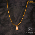 18K Gold Plated Stainless Steel Freshwater Pearl Choker Necklace - Image 2