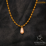 18K Gold Plated Stainless Steel Freshwater Pearl Choker Necklace - Image 3