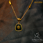 Joolim Jewelry's Dainty Black Epoxy Zirconia Star Pendant Necklace 18K Gold Plated Stainless Steel Gifts Trendy - Image 2