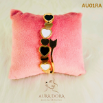 Cute long tail love heart cat link bracelet Stainless Steel Water Proof Bangle for Women