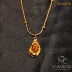 Stainless Steel Cashew Drop Inlaid Natural Tiger Stone Pendant Necklace Rust Proof 18K PVD Plated Chain Neck Jewelry - Image 4