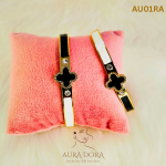 Colorful Four-Leaf Clover Stainless Steel Open Bracelet Gold Plated Lucky Design Cuff Bracelet for Women Girls - Image 2