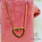 Classic Stainless Steel Heart-shaped Pendant Necklace Women Fashion Gold Color Chain Charms Clavicle Necklaces Jewelry