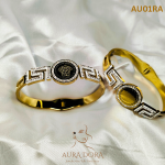 Lion Head Bracelet Stainless Steel Lock Nail Bangle Zircon Jewellery - Image 2