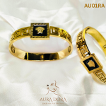 Lion Head Stainless Steel Kira Cuff Bracelet Bangle for Women Gold Plated Smooth Women's Bracelets on Hand - Image 2