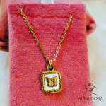 Ramos Butterfly Shell Pendant Collar Stainless Steel Golden Square Trendy Fashion Necklace for Women Stylish Jewelry - Image 4