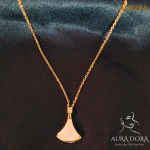 Elegant Cat's Eye Stone Design Fan-shaped Skirt Titanium Steel Necklace for Women Versatile18KGold High-end Luxury Collarbone Ne - Image 3