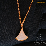 Elegant Cat's Eye Stone Design Fan-shaped Skirt Titanium Steel Necklace for Women Versatile18KGold High-end Luxury Collarbone Ne - Image 2