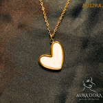 Elegant Peach-Shaped Pendant Necklace Women's Stainless Steel Jewelry Perfect for Summer Luxury Look Trendy - Image 2