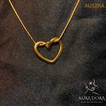 Classic Stainless Steel Heart-shaped Pendant Necklace Women Fashion Gold Color Chain Charms Clavicle Necklaces Jewelry - Image 2