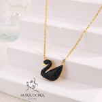 Fashion Black Swan Stainless Steel Hundred With Premium Sense Of Delicate Boudoir Ing Style Necklace